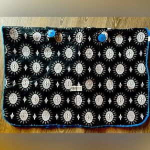 Blue and Black Winter Car seat Canopy